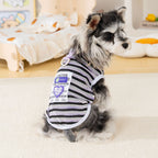 Pet clothes dog clothes pet apparel spring/summer new pet vest 26 korean style mesh striped vest