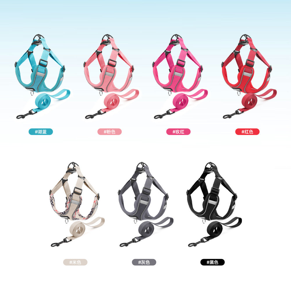 pet Leash Outdoor Corgi Harness French Bulldog dog Harness Vest Breathable Walking