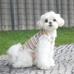 pet Spring Summer Striped Color Match Vest Teddy Schnauzer Bichon dog Clothes Wholesale