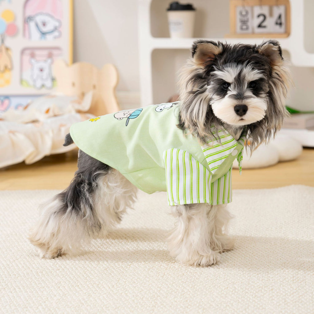 Pet clothes dog cat clothes breathable pet clothing spring and summer new pet 26 fun patchwork shirt