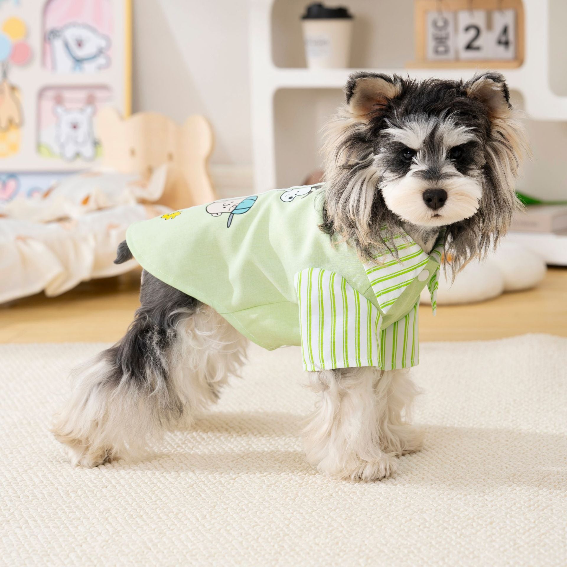 Pet clothes dog cat clothes breathable pet clothing spring and summer new pet 26 fun patchwork shirt