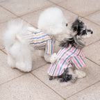 Pet clothes dog cat clothes breathable pet clothing spring and summer new pet 26 doll bear vertical stripe shirt