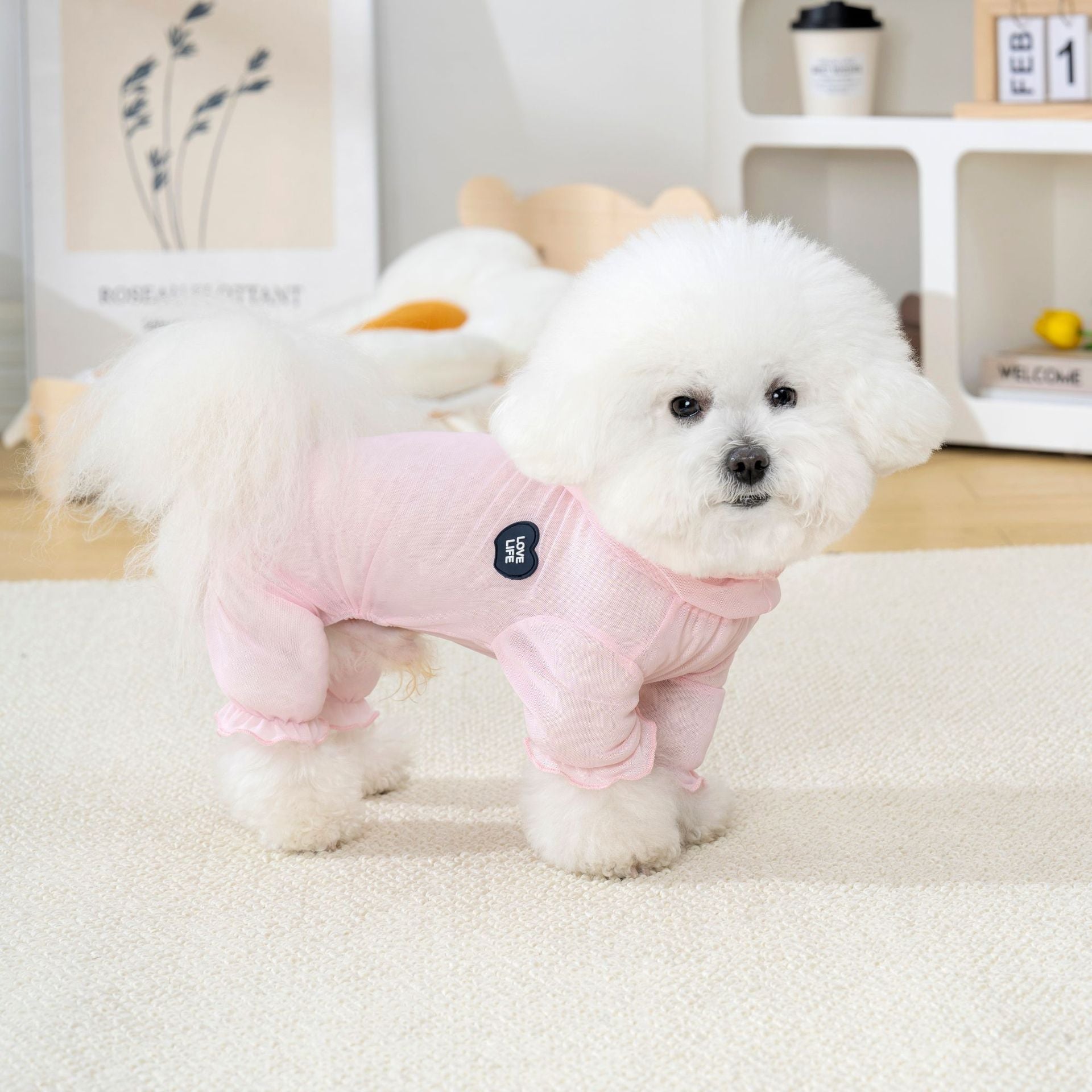 Pet apparel waterproof pet clothes dog clothes four-legged suit spring/summer new 26 mesh mosquito-proof four-leg pants