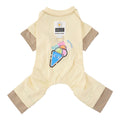 Pet apparel, dog clothes, four-legged outfit, korean style, new spring/summer collection, 26 ice cream print, four-legged design