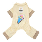 Pet apparel, dog clothes, four-legged outfit, korean style, new spring/summer collection, 26 ice cream print, four-legged design
