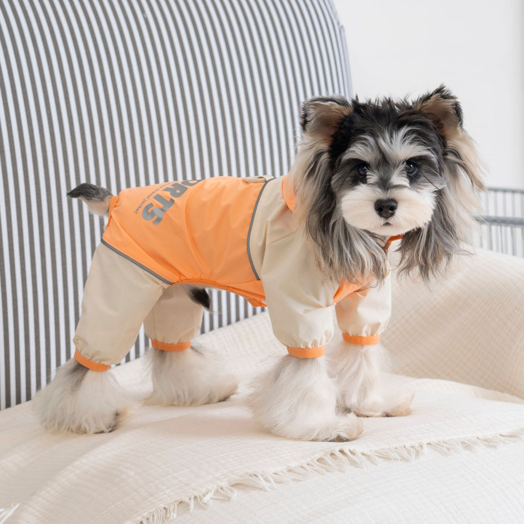 Dog raincoat pet apparel - waterproof rain jacket for all seasons (spring, summer, autumn, winter) - teddy, bichon frise & other small breeds - 26 color block designs
