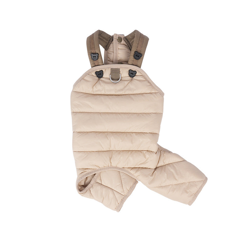 pet Clothing Fall Winter dog Maltese Teddy dog Leash-friendly One Piece Cotton Jacket Wholesale