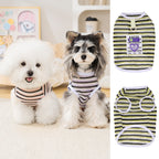 Pet clothes dog clothes pet apparel spring/summer new pet vest 26 korean style mesh striped vest