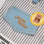 Pet clothes dog cat clothes breathable denim pet clothing spring and summer new pet 26 stripe denim jacket