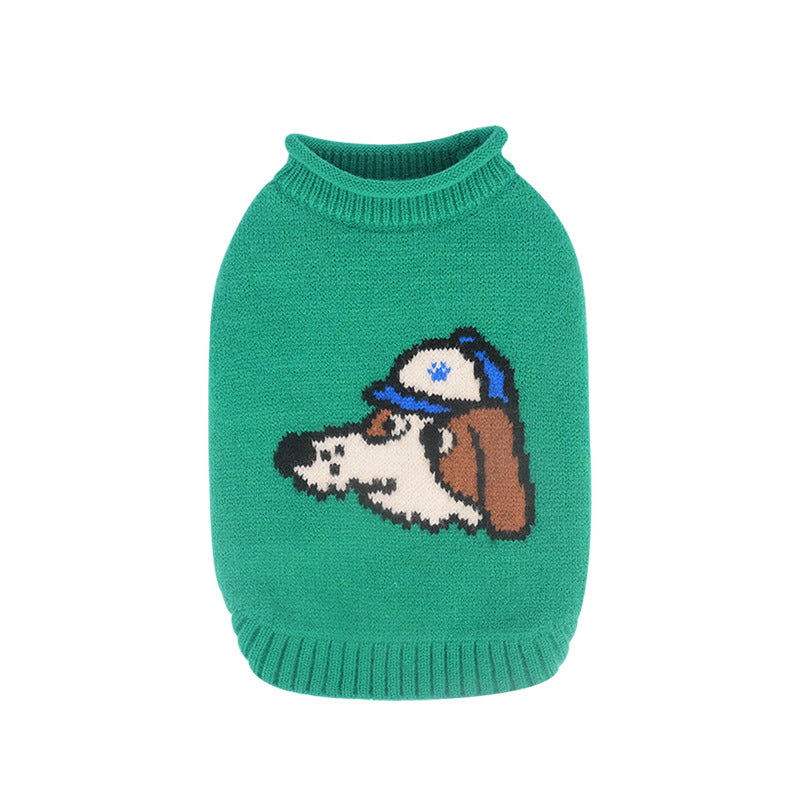 Cross Border Fall Winter pet Clothes Teddy Pomeranian Small Dogs Winter Knitted Warm pet Apparel Sweater