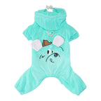Pet apparel waterproof pet clothes dog clothes four-legged suit spring/summer new 1.3kg color hooded skin suit