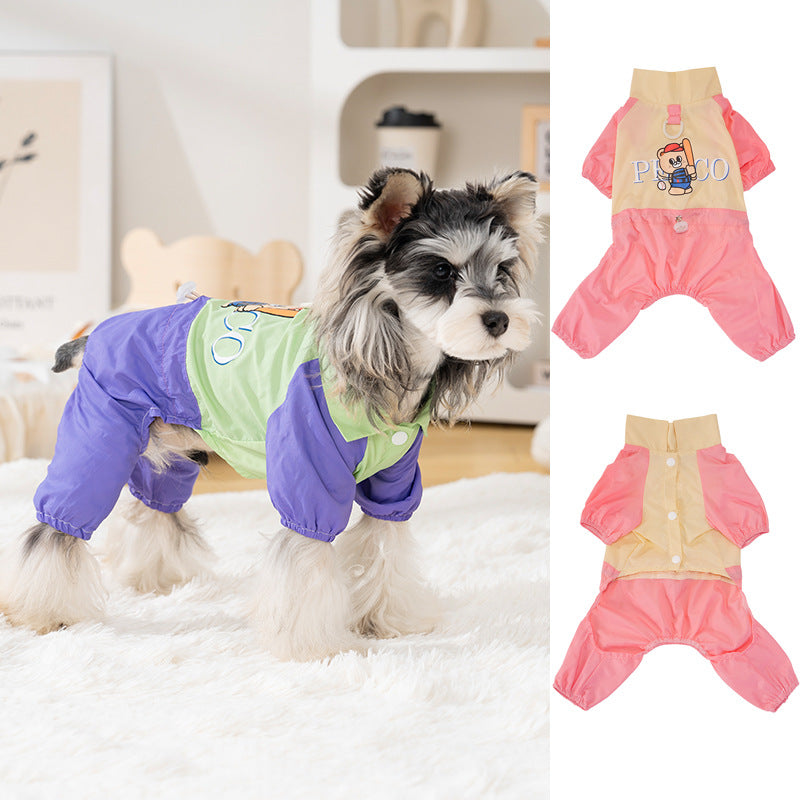 Pet clothing waterproof pet clothing cat dog clothing four-legged clothing spring and summer new arrival 26 baseball bear four-legged