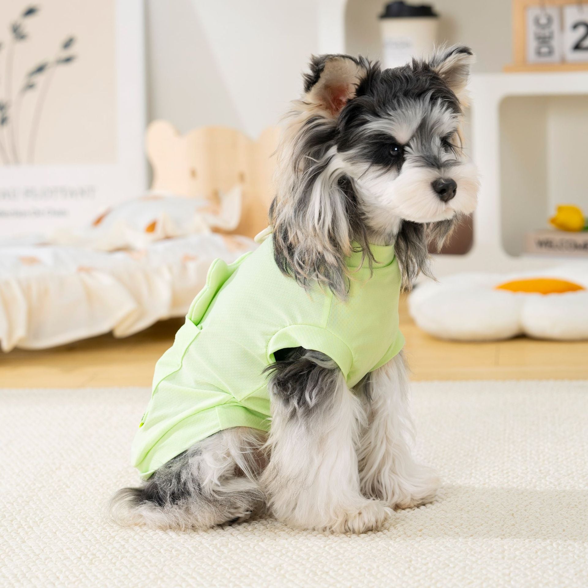 Ice silk lightweight sun protection dog clothes pet clothes cool clothes summer breathable 26 ice silk stereo bear t-shirt