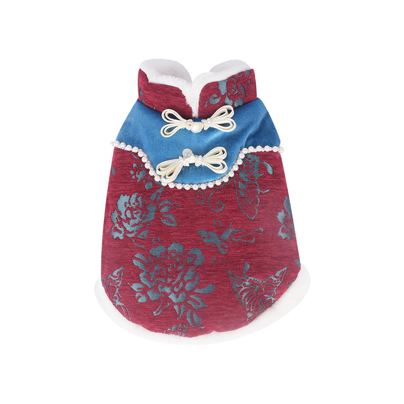 pet Cotton Jacket Fall Winter New Year Sleeveless Vest Warm Thickened