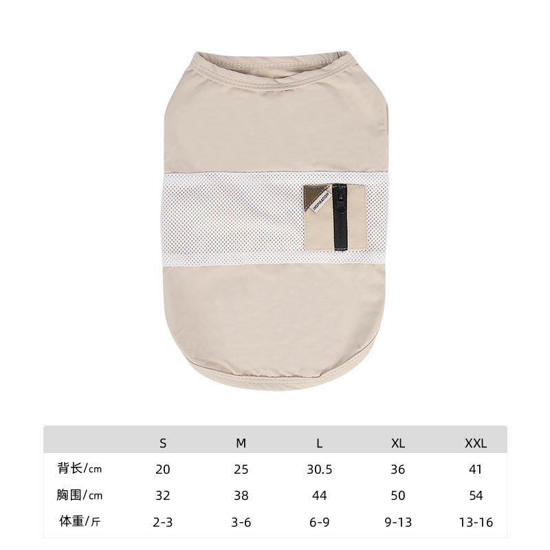 Summer pet Cool Touch Spring Summer Breathable Sleeveless Vest Schnauzer Outdoor Bichon Small Dogs