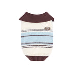 Fall Winter dog Striped Lapel Sweater Warm Teddy pet Clothes