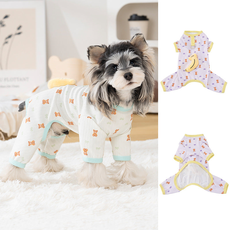 Pet dog four-leg pants pet dog home clothes cat home clothes pet dog clothes 26 banana home four-legs