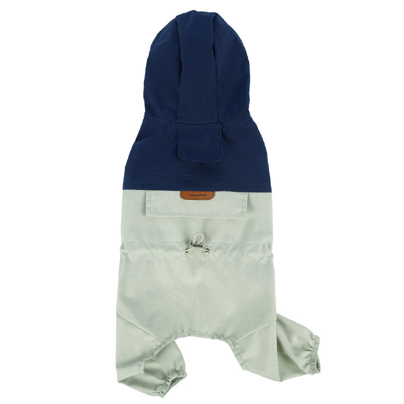pet Raincoat Waterproof Four-leg Small Medium dog Hooded Wholesale