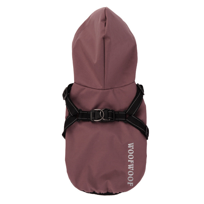 Cross-border pet Outdoor Waterproof Raincoat Small dog Walking Charging Jacket