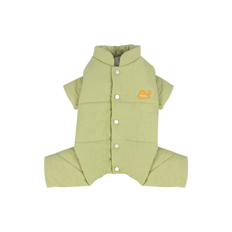 pet Clothes Fall Winter Cotton Jacket Warm Four Leg Schnauzer Maltese Small Dogs Thickened