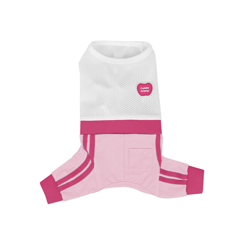 2026 Spring Summer New dog Clothes Mesh Breathable pet Clothes Tennis Sports Four Leg Base Layer