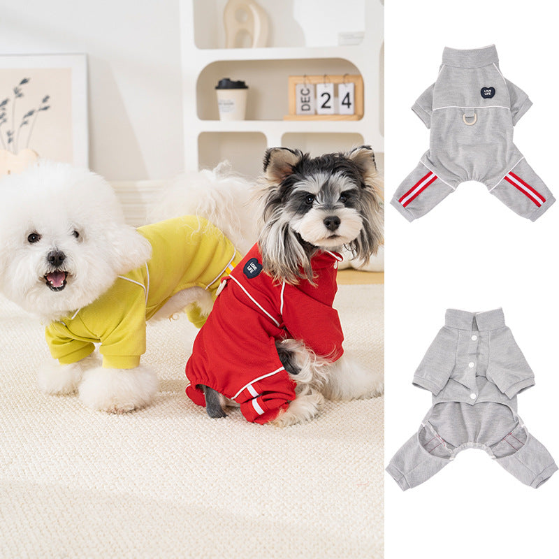 Pet clothing pet clothes dog clothes four-legged clothes k-style spring and summer new arrival 26 dynamic pique four legs