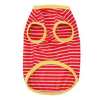 Pet clothes dog cat clothes pet apparel spring/summer new pet vest 26 dinosaur logo striped vest
