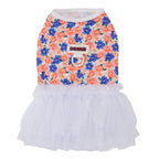 Pet apparel breathable pet clothes dog clothes dress spring/summer new arrival 26 floral print tulle dress