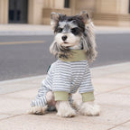 Pet apparel, breathable dog clothes, four-legged outfit, spring/summer new arrival, 26 large collar striped four-legged style