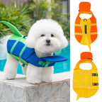 Pet dog leashable life jacket swimsuit - small, medium, and large breed life vest with tail - size 26