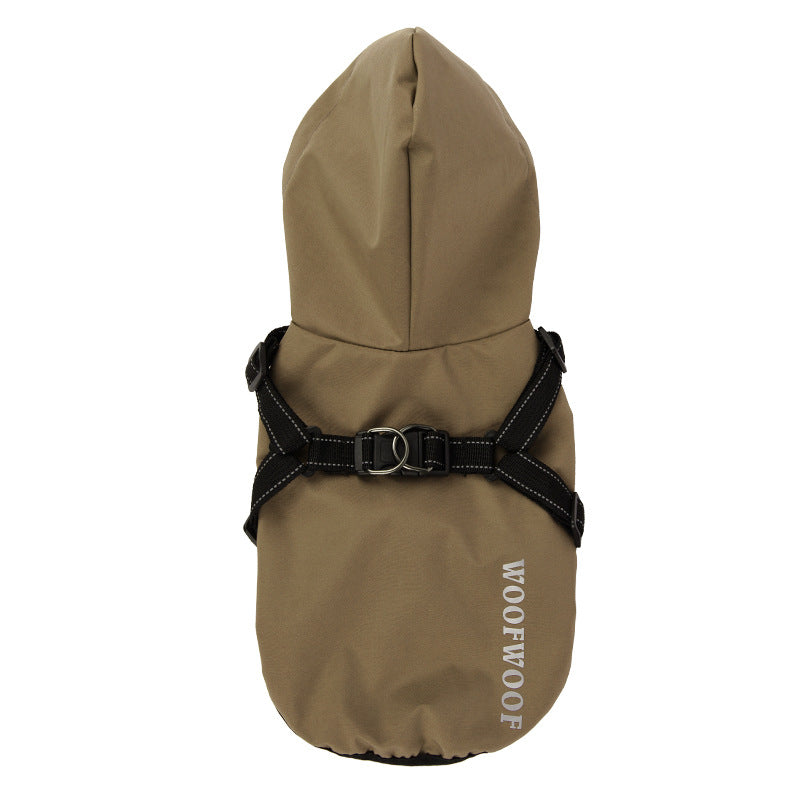 Cross-border pet Outdoor Waterproof Raincoat Small dog Walking Charging Jacket