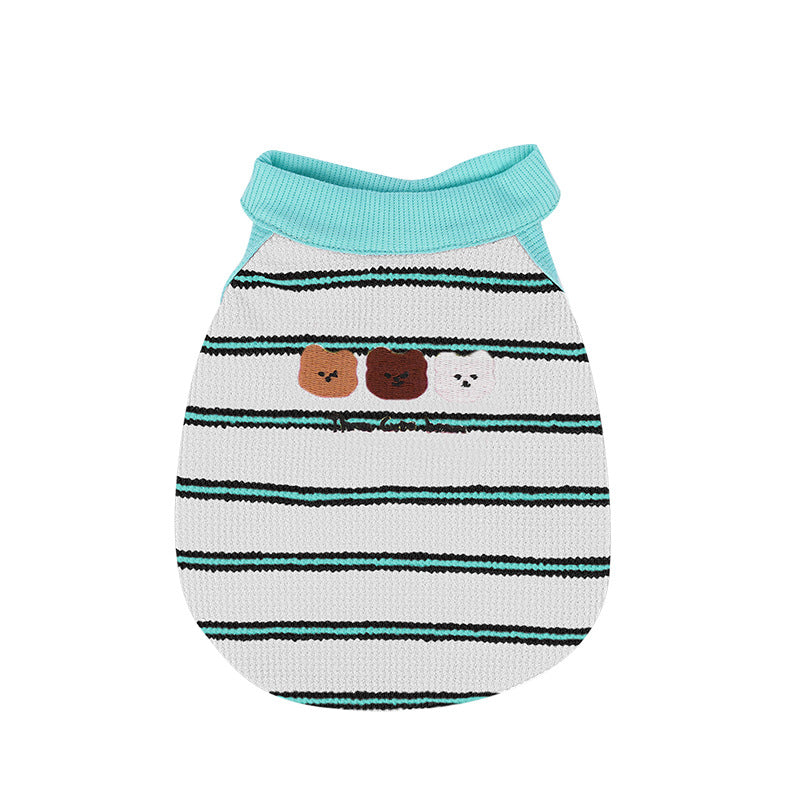 pet Clothing Spring Summer dog Striped Vest Bichon Yorkshire Terrier dog Clothes Summer
