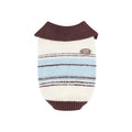 Fall Winter dog Striped Lapel Sweater Warm Teddy pet Clothes