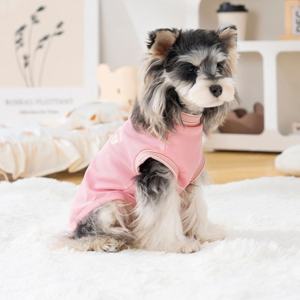 Pet clothes dog clothes pet apparel t-shirt spring/summer new pet vest 26 bear head embroidered t-shirt