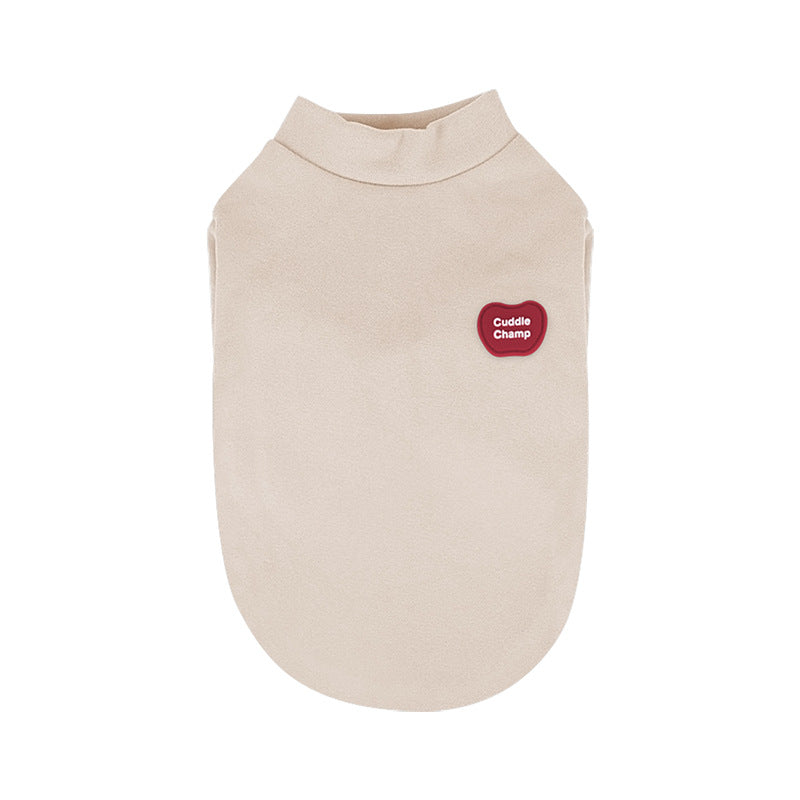 Instagram Style Fall Winter pet Undershirt Warm Solid Color Inner Wear Home Bichon Schnauzer dog pet Clothing