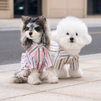 Pet clothes dog cat clothes breathable pet clothing spring and summer new pet 26 doll bear vertical stripe shirt