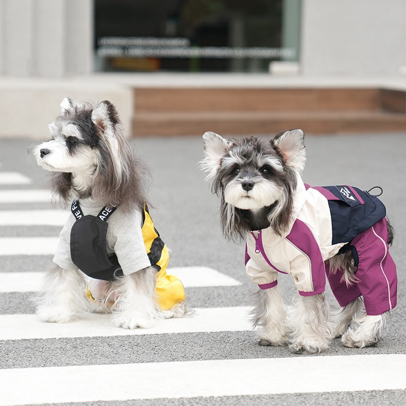 dog Clothes Spring Summer Two Leg Outerwear Schnauzer Outdoor