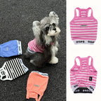 Striped Spring Summer Fashion Striped Vest Inner Wear Korean Style dog pet Clothes