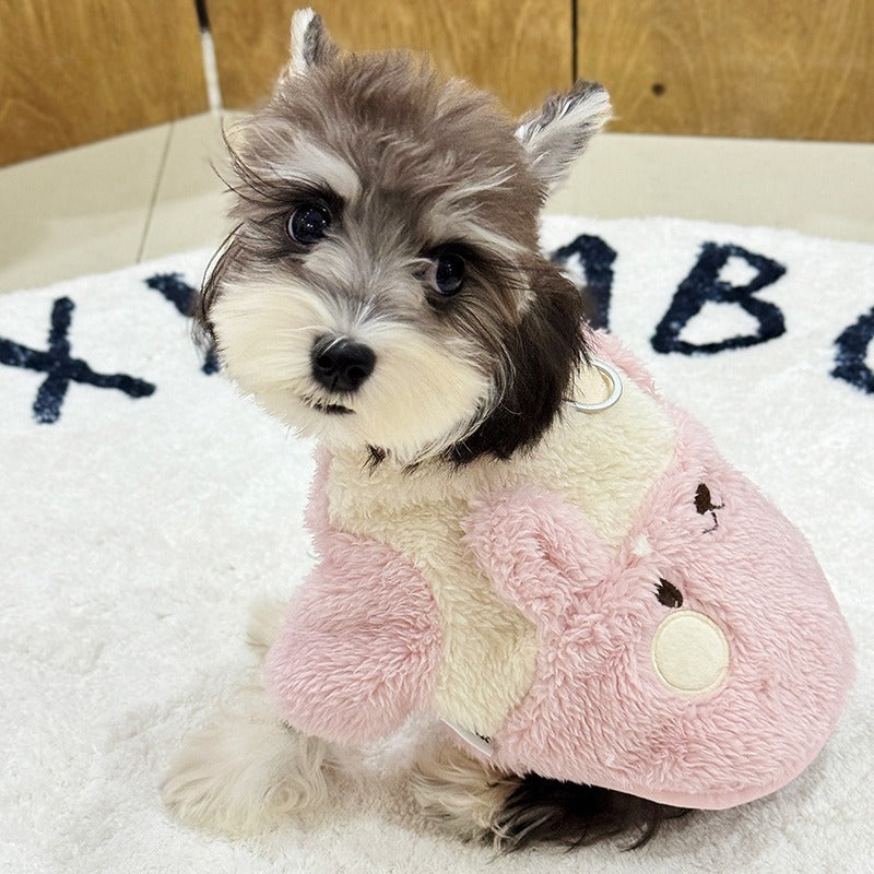 pet Clothes Fall Winter Sherpa Warm Outerwear Two Leg Leash-friendly Wholesale