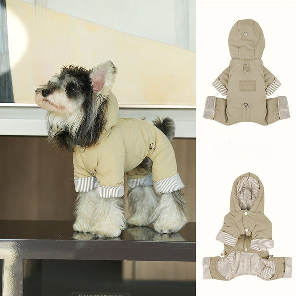 Winter Warm Dog Cotton Jacket – Hooded Windproof Waterproof Coat