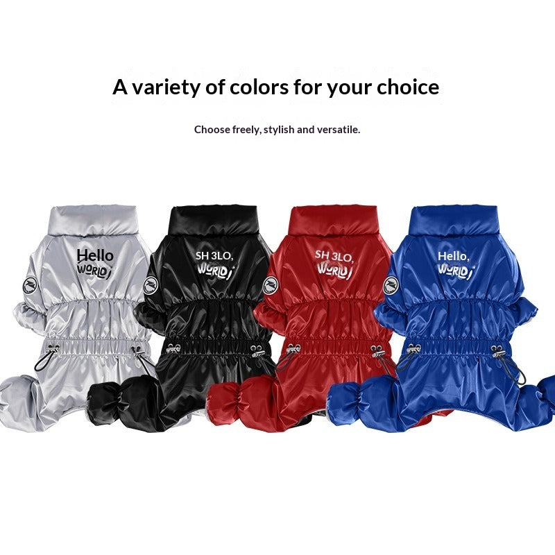pet Fall Winter Cotton Jacket Schnauzer Bichon Four Leg Outdoor pet Clothes Wholesale