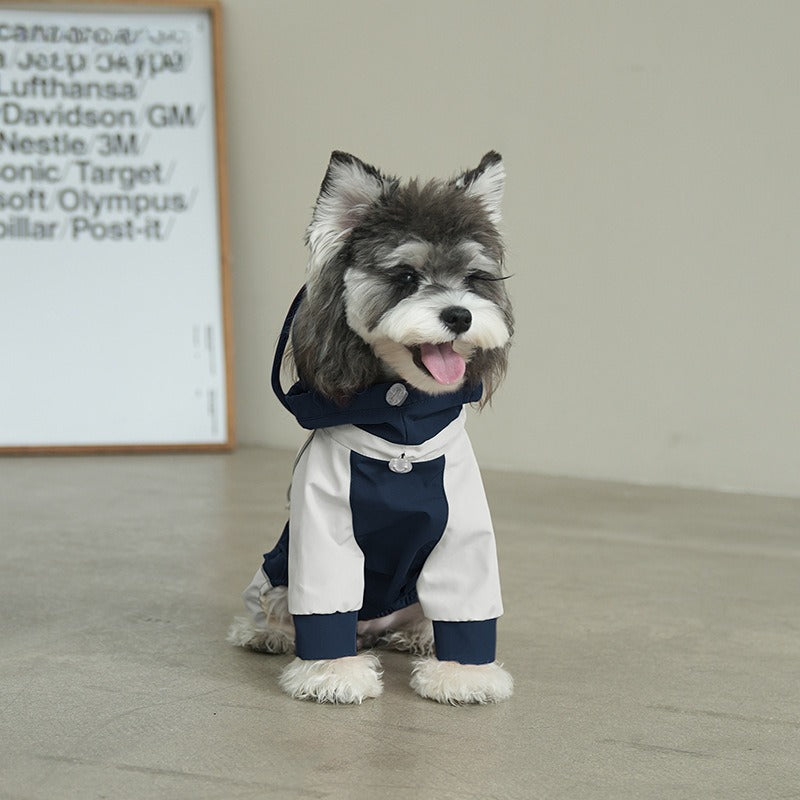 pet Raincoat dog Raincoat Four Season Hooded pet Windbreaker Waterproof Windproof Raincoat