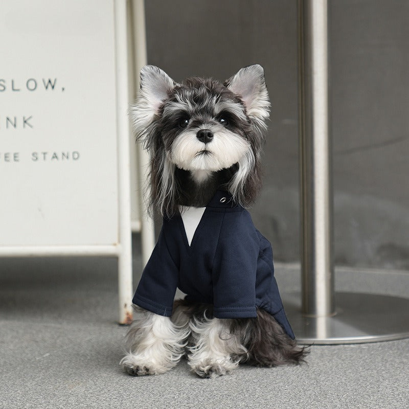 dog Clothes Spring Summer Solid Color Two Leg dog Schnauzer Luhoodie Outdoor pet