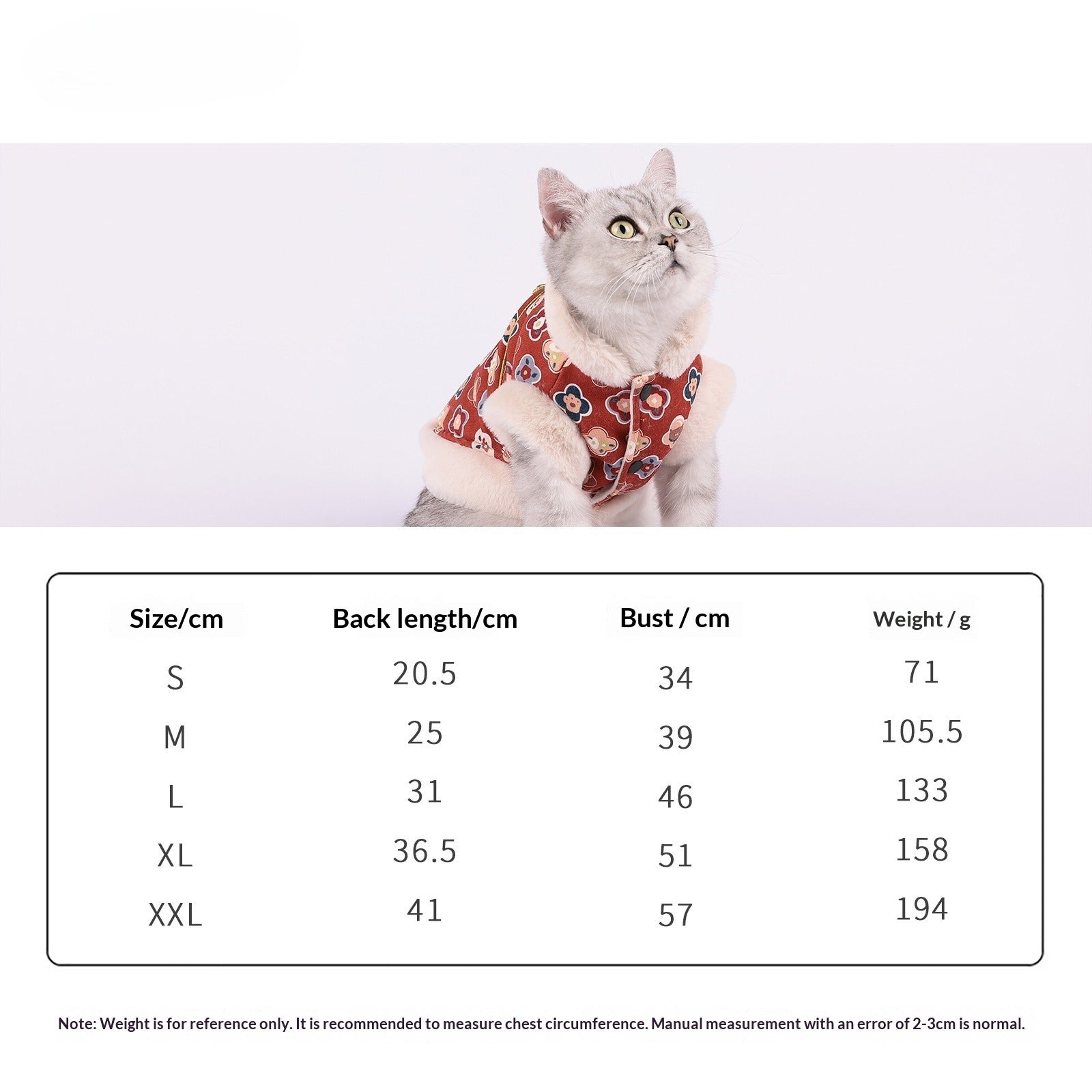 pet Winter Thickened Warm Clothing Medium dog Teddy Bichon dog Clothes