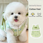 pet Fall Winter New Year Schnauzer Teddy dog Thickened Sleeveless Two Leg Cotton Jacket