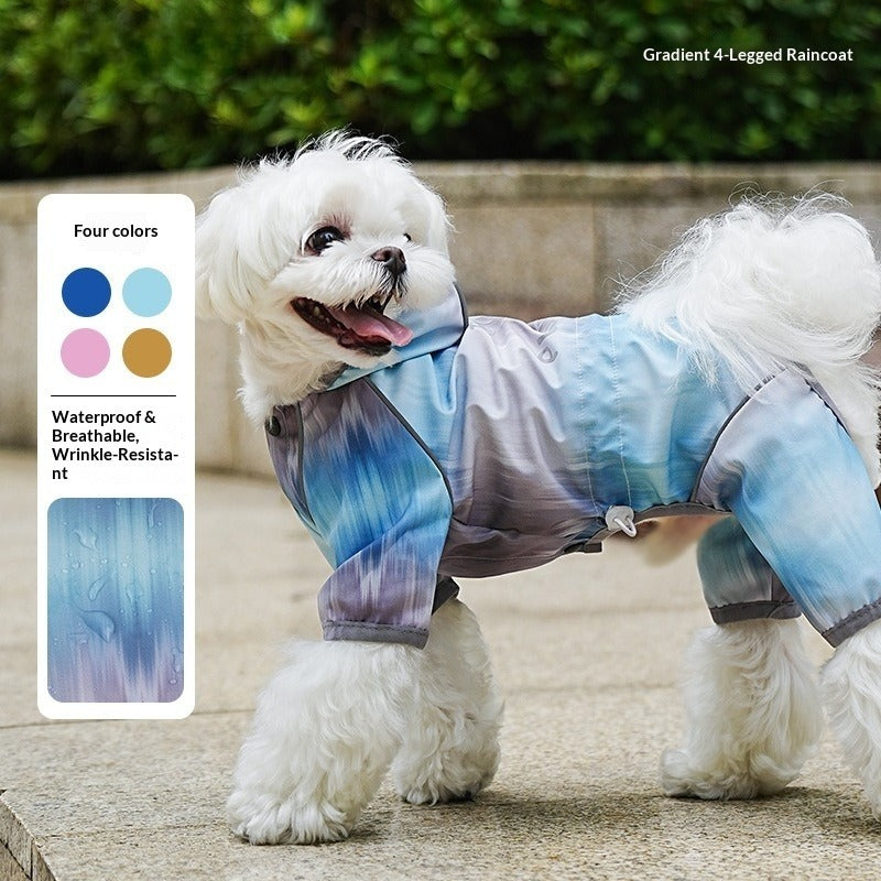 pet Raincoat dog Waterproof Leash Corgi Teddy Small Dogs pet Clothes Wholesale
