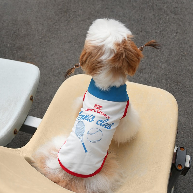 dog Clothes Lightweight Tennis Vest Breathable Anti-shedding Teddy Bichon Schnauzer Outdoor