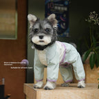 dog Spring Summer Raincoat Color Block Four Leg Walking Teddy Schnauzer Small to Medium Dogs Wholesale
