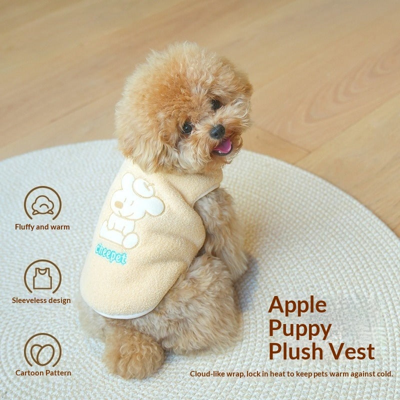 pet Fall Winter Schnauzer Vest Sherpa Cute Sleeveless pet Clothing