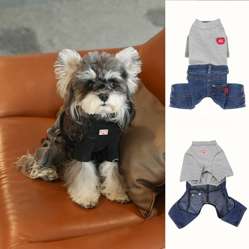 pet dog Clothes Fall Winter Collection Small Dogs Teddy Bichon Pomeranian One Piece